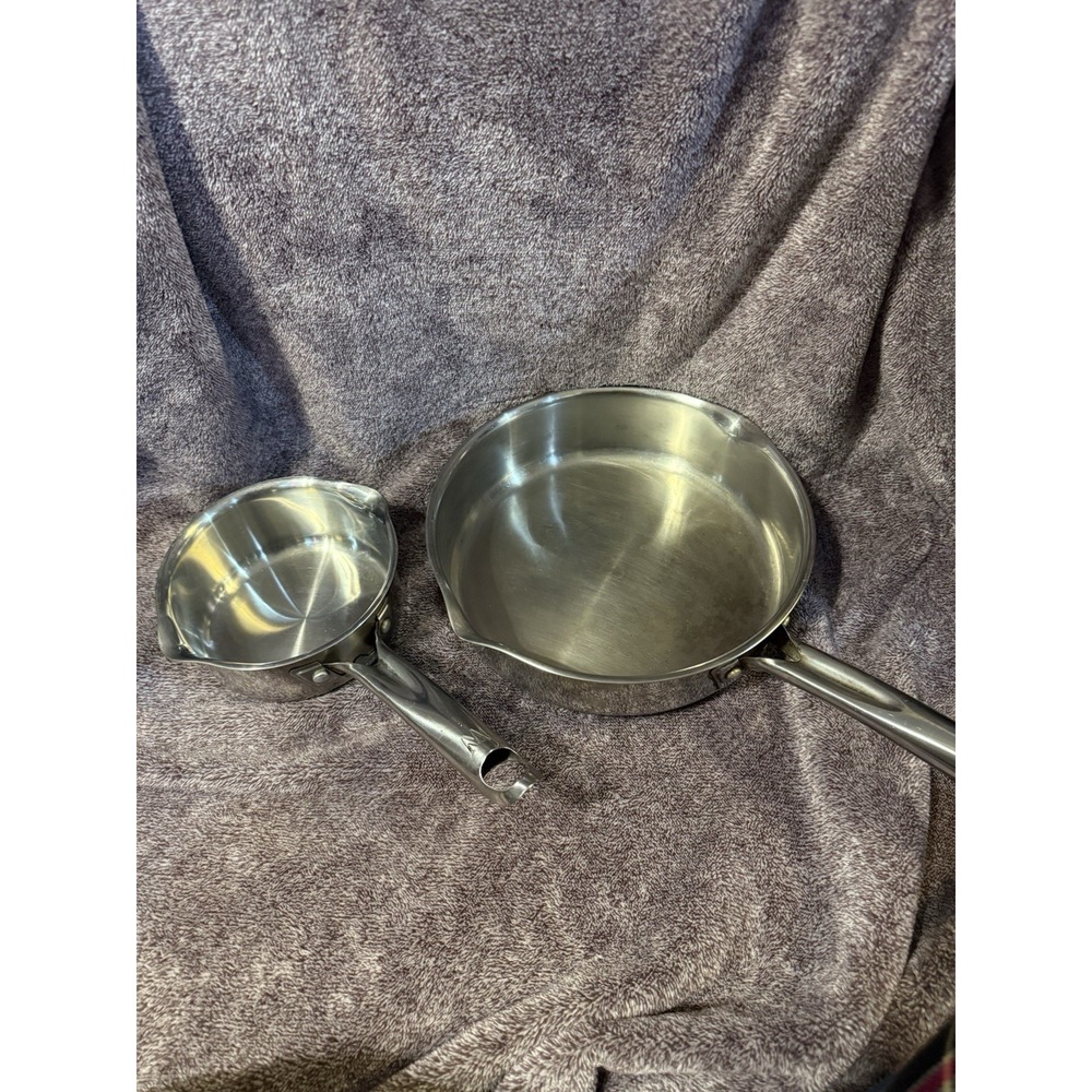 WearEver Stainless Steel 1 Qt Sauce Pan With Glass Lid & Pan